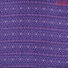 Violet Semi Tassar Ikkat Print Running Material