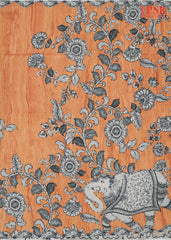 Sandstone Orange Semi Dupion Saree