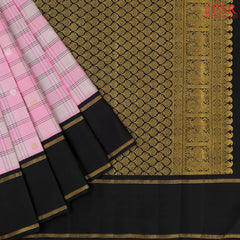 Pink & Grey Kanchipuram Silk Saree