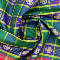 Green & Blue Kanchipuram Silk Saree