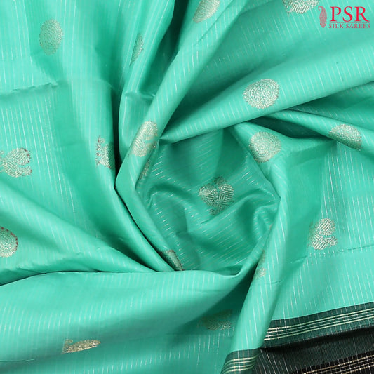 Caribbean Green Kanchipuram Silk Saree\