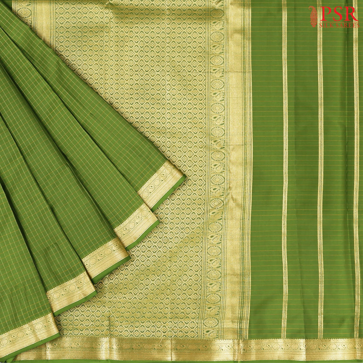 Sap Green Fancy Kanchipuram Silk Saree