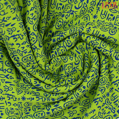 Pear Green Cotton Print Running Material
