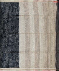 Black Kadhi Tussar Silk Saree