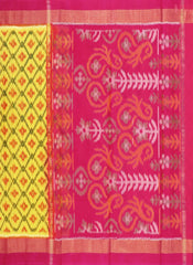 Yellow Patola Silk Cotton Saree