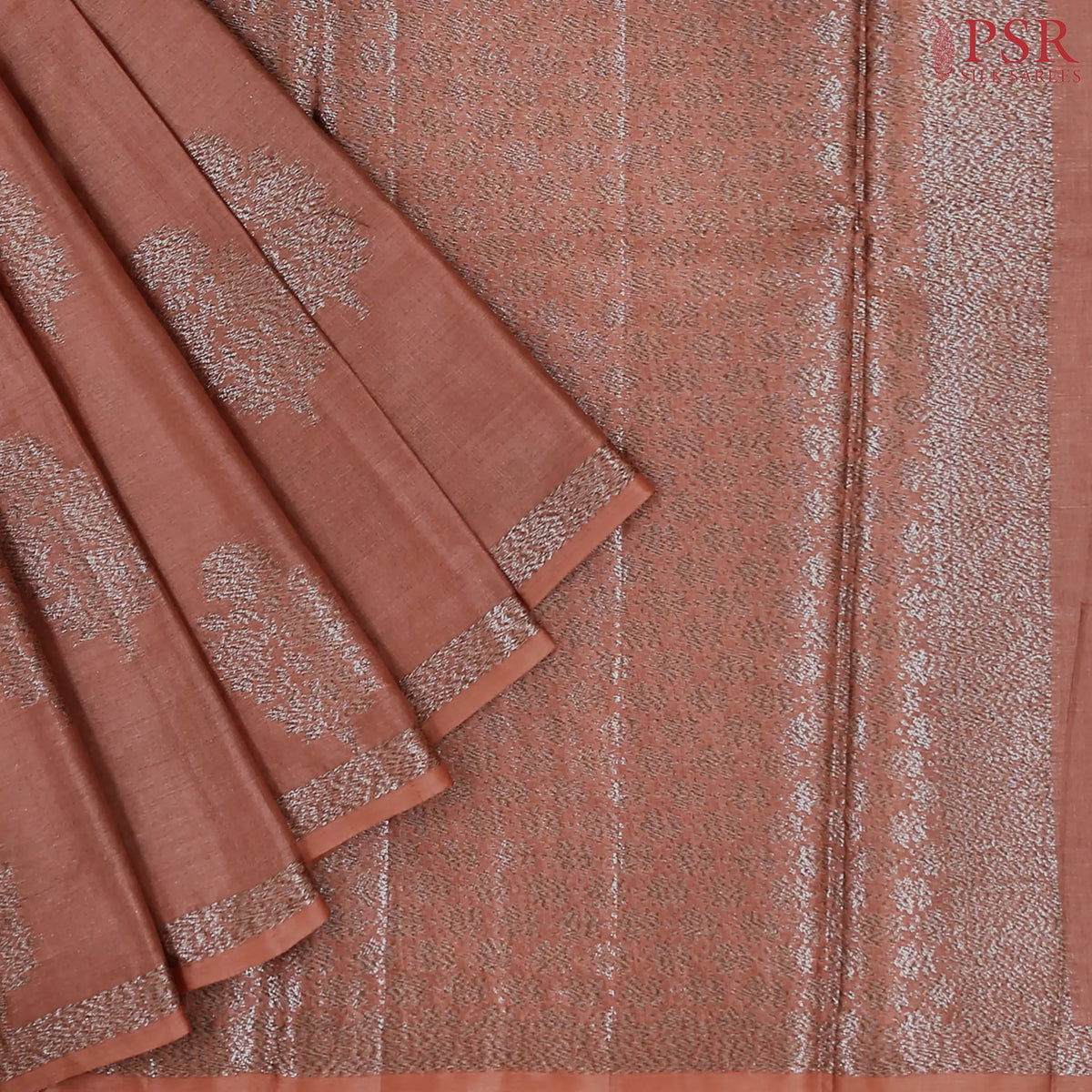 Copper Banaras Tussar Silk Saree
