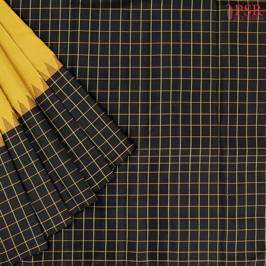 Mustard Yellow Kanchipuram Silk Saree
