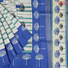 Classic Sage Semi Tussar Saree