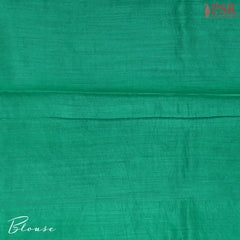 Emerald Green Chiniya Silk Saree
