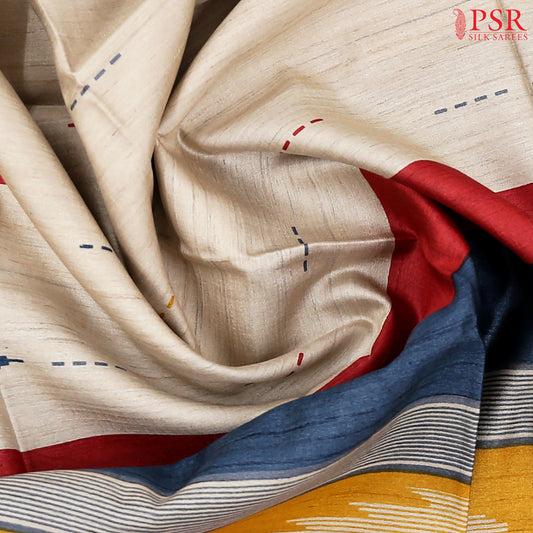 Royal Beige Kadhi Tussar Silk Saree
