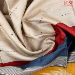 Royal Beige Kadhi Tussar Silk Saree