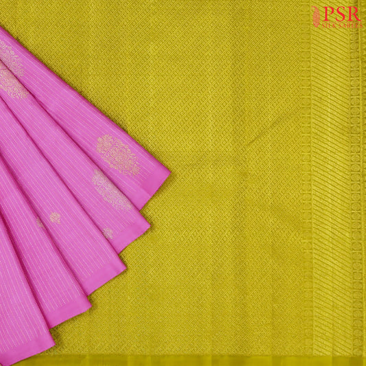 Rose Pink Kanchipuram Silk Saree