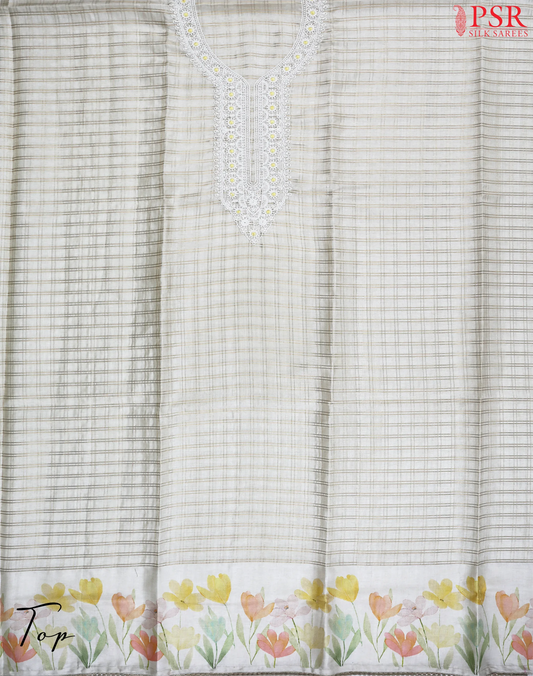 Light Beige Tissue Dress Material