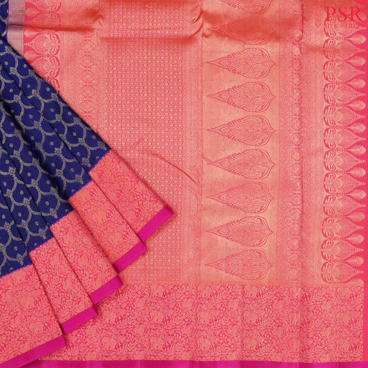 Dark Blue Fancy Kanchipuram Silk Saree