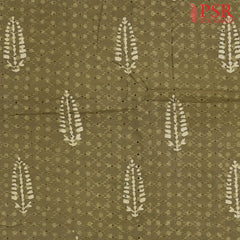 Dark Olive Hacoba Embroidery Running Material