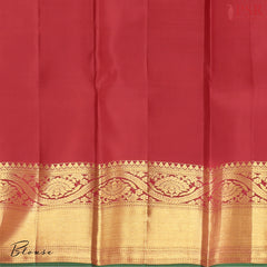Carmine Red Kanchipuram Tissue Silk Saree