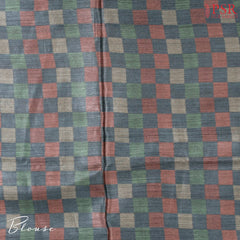 Zinc Grey Munga Silk Saree