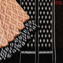 Peach Ikkat Cotton Saree