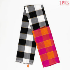 Black & White Kanchipuram Silk Saree