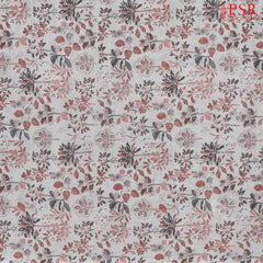 Pastel Peach Blush Linen Print Running Material