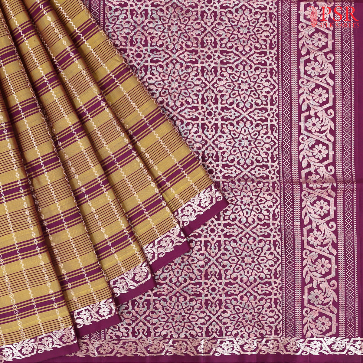 Olive Grey Soft Silk Saree