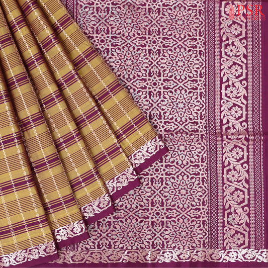 Olive Grey Soft Silk Saree