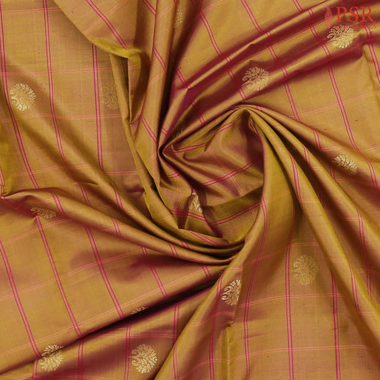 Dark Mustard Brown Soft Silk Saree
