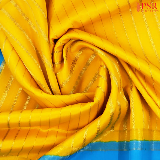 Yellow Mysore Silk Saree