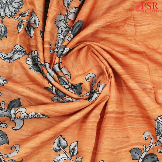 Sandstone Orange Semi Dupion Saree