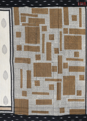 Beige Silk Cotton Saree