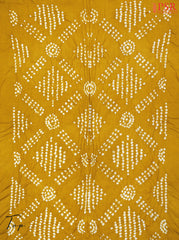 Mustard Yellow Crushed Bandhini Cotton Dress Material
