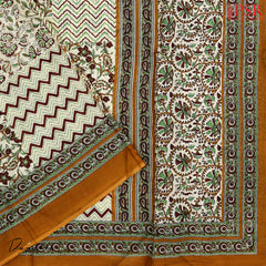 Beige Cotton Dress Material