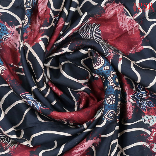 Black Modal Silk Saree