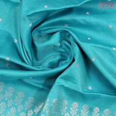 Light Cyan Kanchipuram Silk Saree