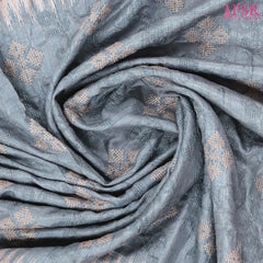 Satin Soft Blue Semi Tussar Saree