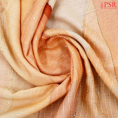Peach Munga Silk Saree