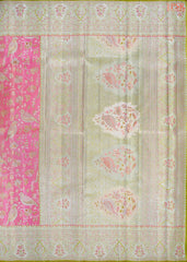 Persian Pink Kanchipuram Jacquard Tissue Silk Saree