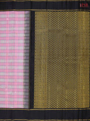 Pink & Grey Kanchipuram Silk Saree