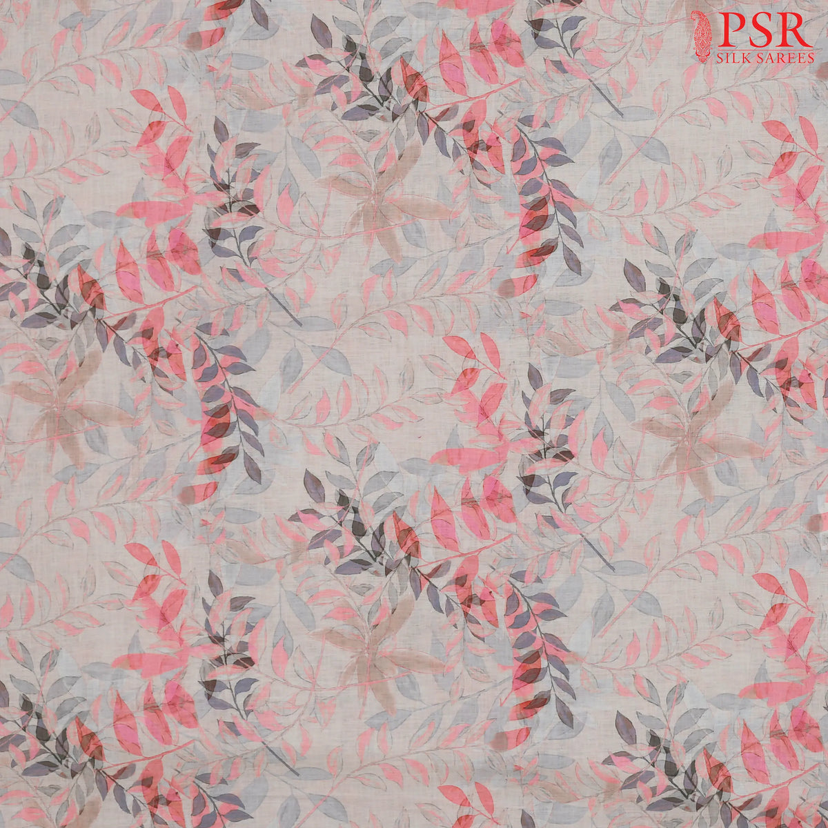 Light Dusty Rose Linen Print Running Material