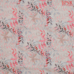Light Dusty Rose Linen Print Running Material