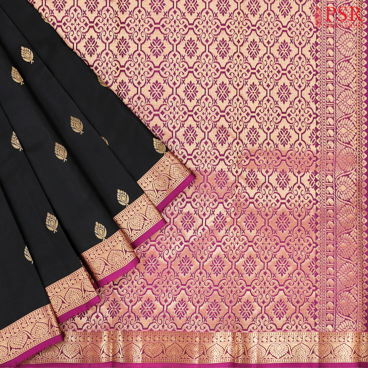 Black Arani Silk Saree