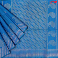 Peacock Blue Soft Silk Saree