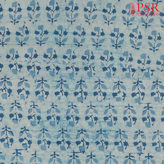 Light Blue Batik Print Running Material