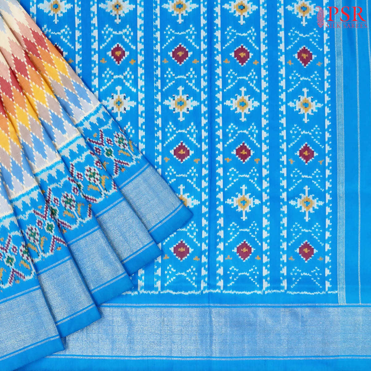 Multicolor Pochampally Silk Saree