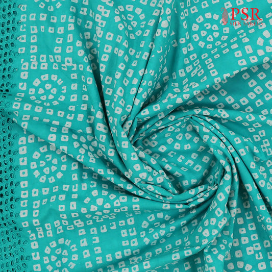 Turquoise Hacoba Embroidery Running Material