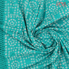 Turquoise Hacoba Embroidery Running Material