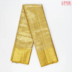 Golden Kanchipuram Tissue Jacquard Silk Saree