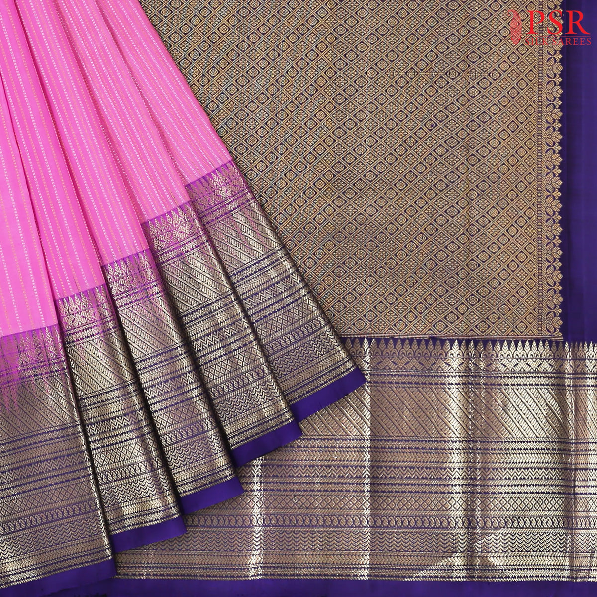 Light Pink Kanchipuram Silk Saree