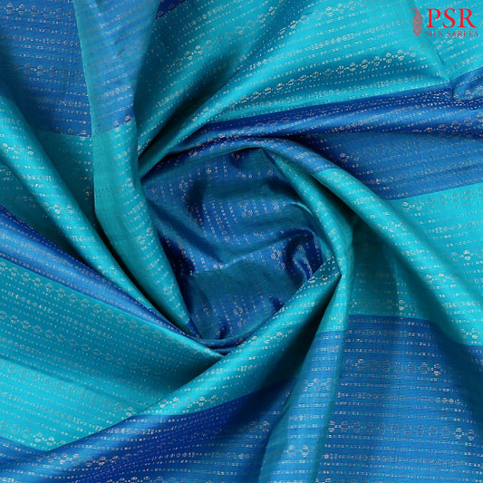 Turquoise & Peacock Blue Soft Silk Saree