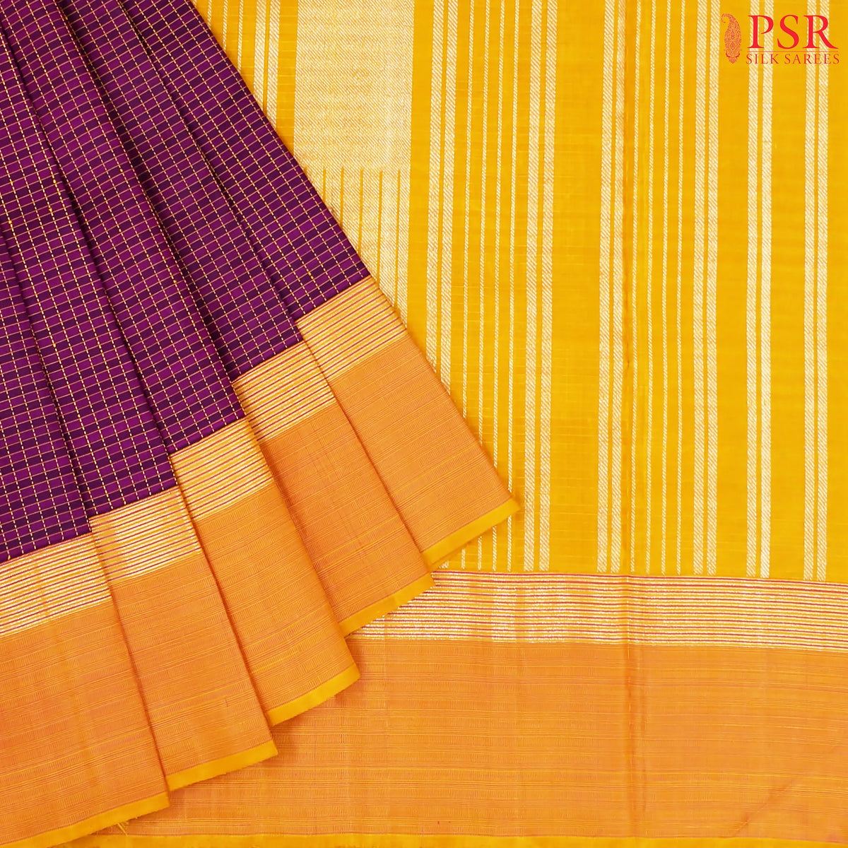 Tyrian Purple Kanchipuram Silk Saree